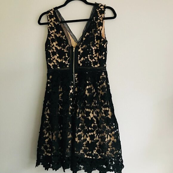 ALYA FRANCESCA'S Black Nude Fit & Flare Dress - Picture 3 of 7